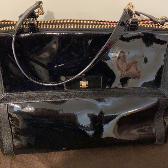 Kate Spade Black Patent Leather Purse - Picture 2 of 6